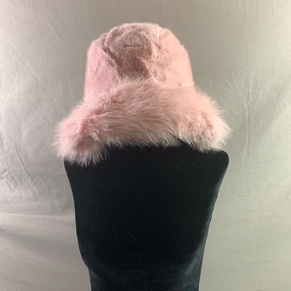 Pink Furry Bucket Winter Hat - Picture 5 of 8